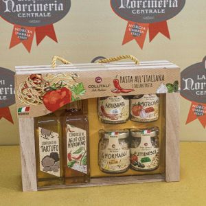 Cofanetto condipasta con spezie e olio